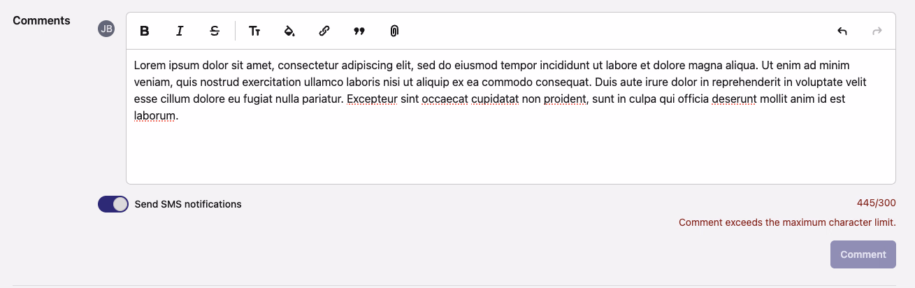 SMS Toggle