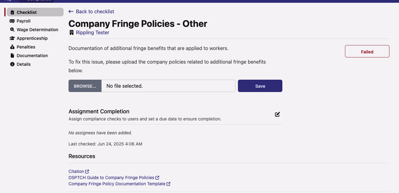 Compliance Requirement Resources