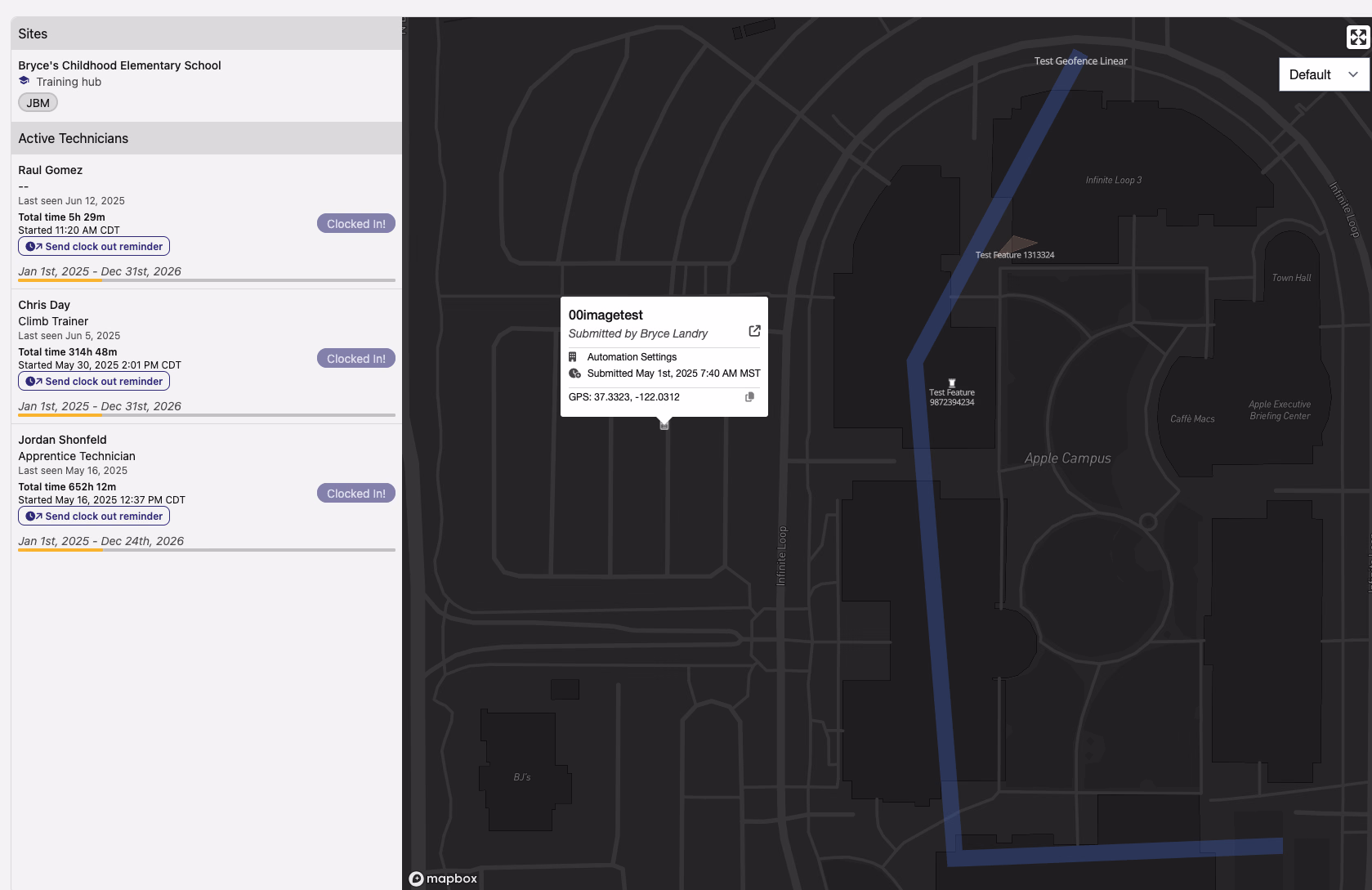 Form Submissions on Upgraded Map