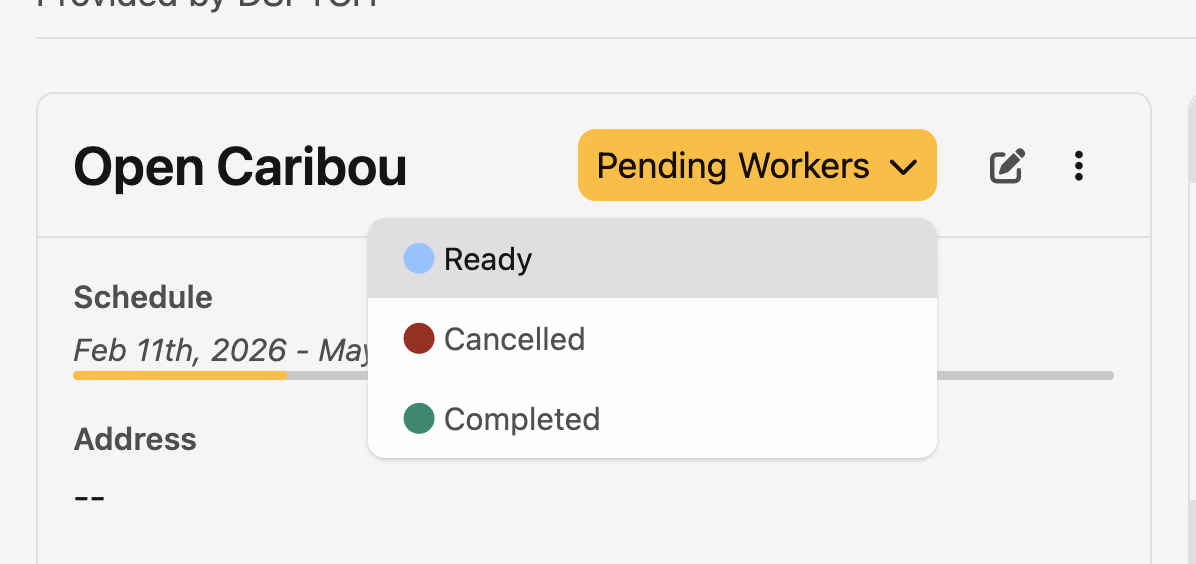 Job Status Color Differentiation
