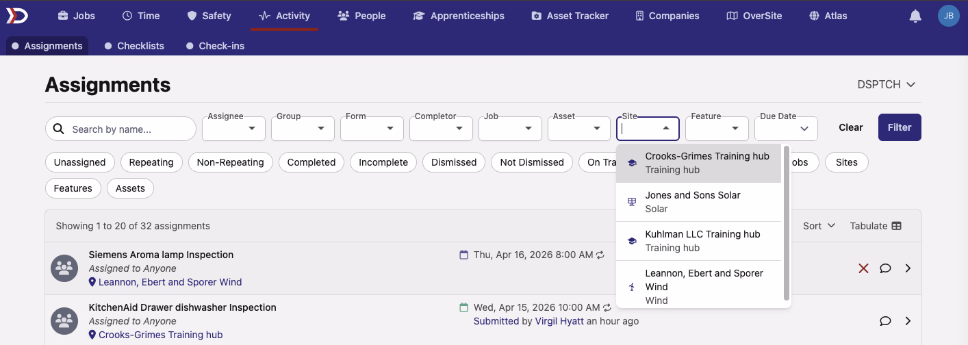 Task Feature Filter