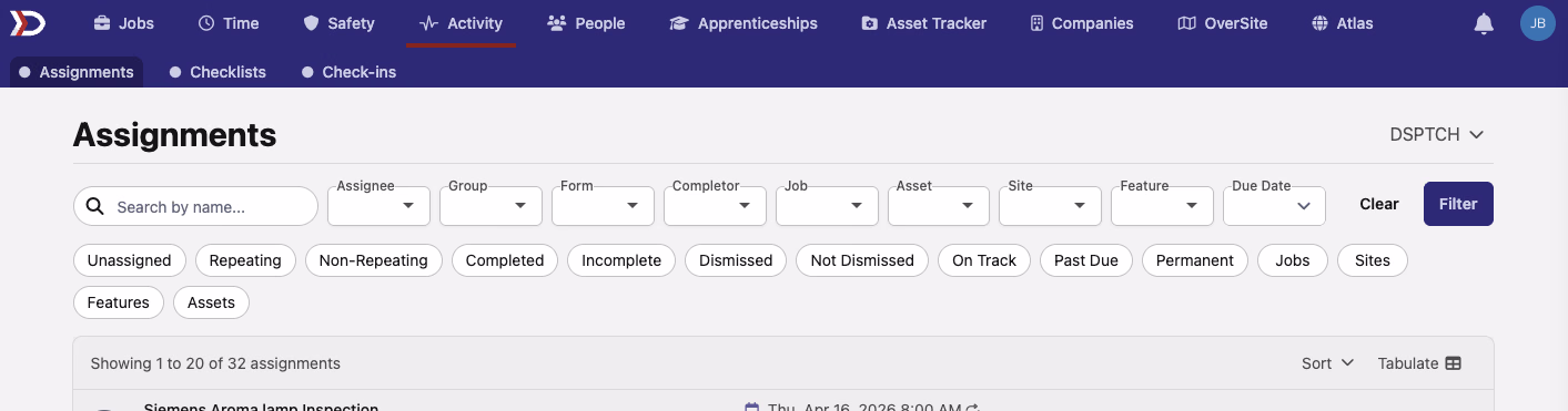 Task Filters