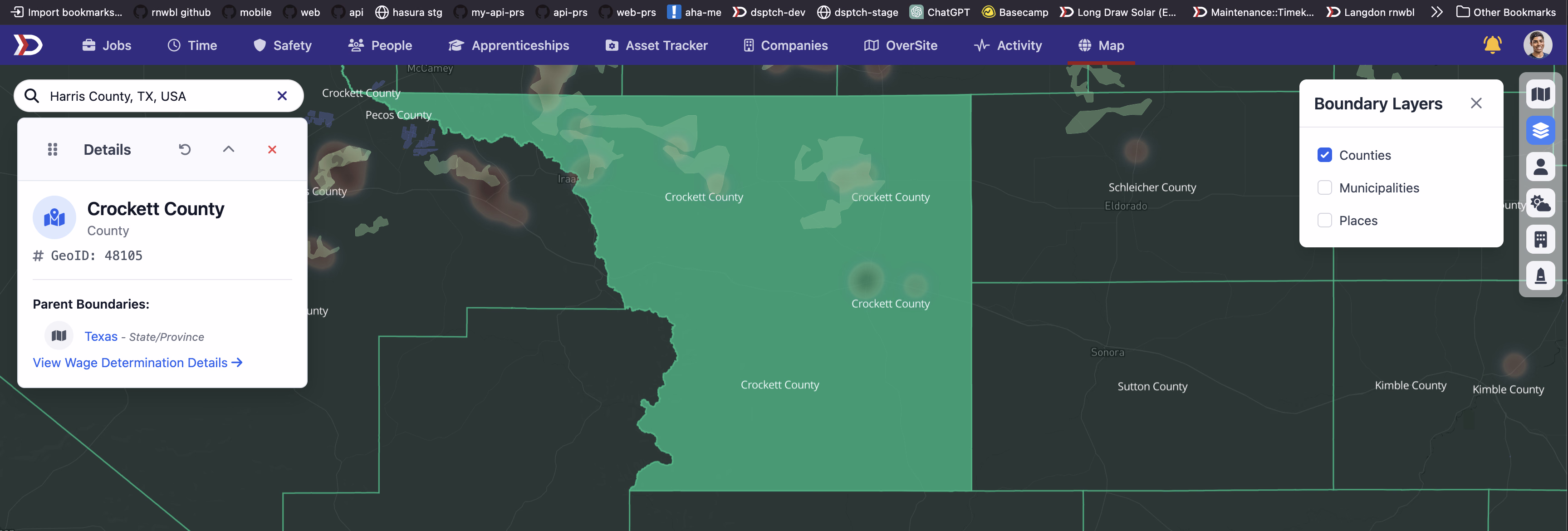Wage Determinations Map