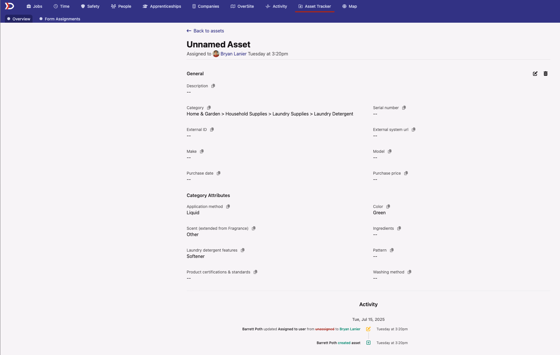 Asset Tracking Dashboard