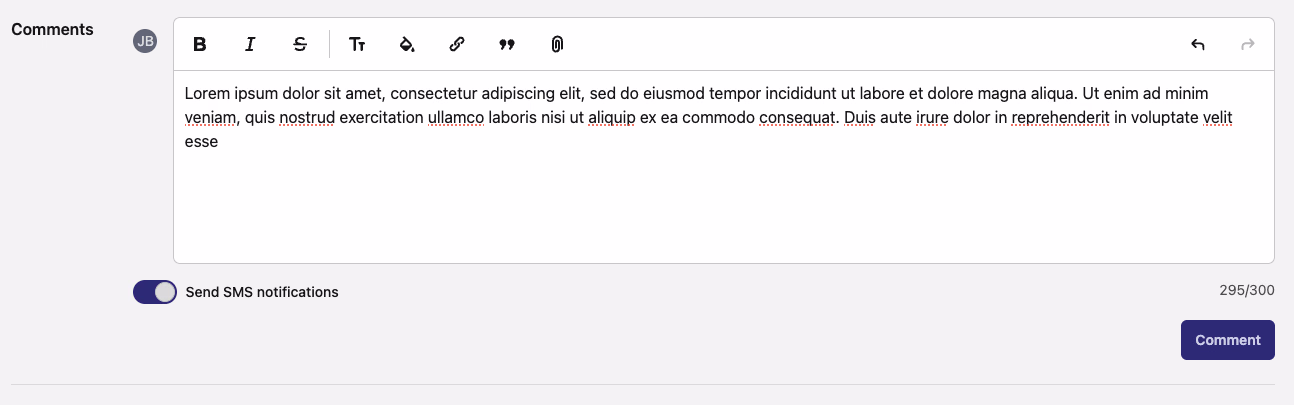 Comment Character Count