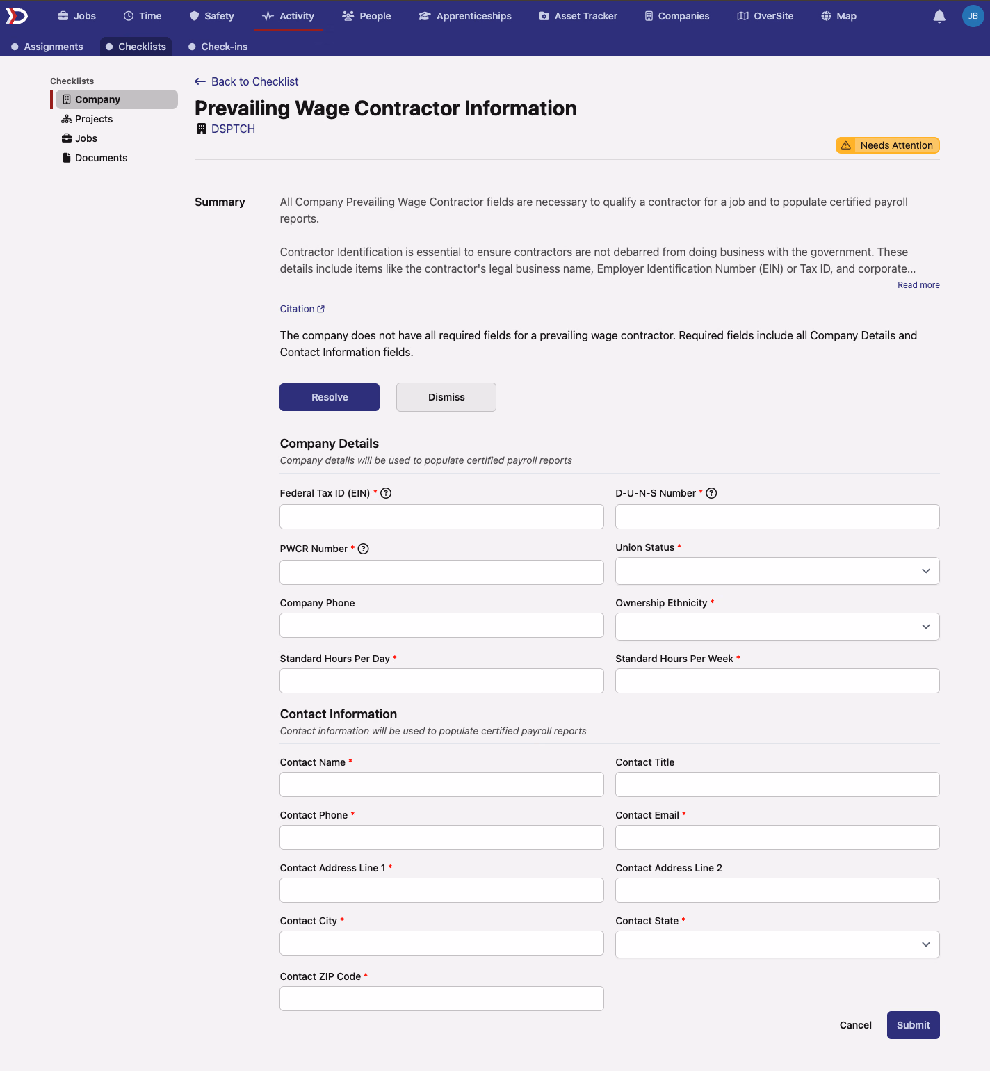 IRA Contractor Fields