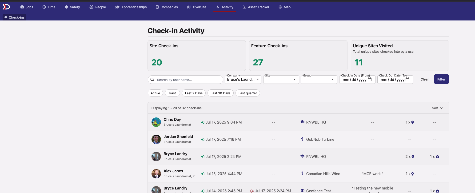 Macro Check Ins