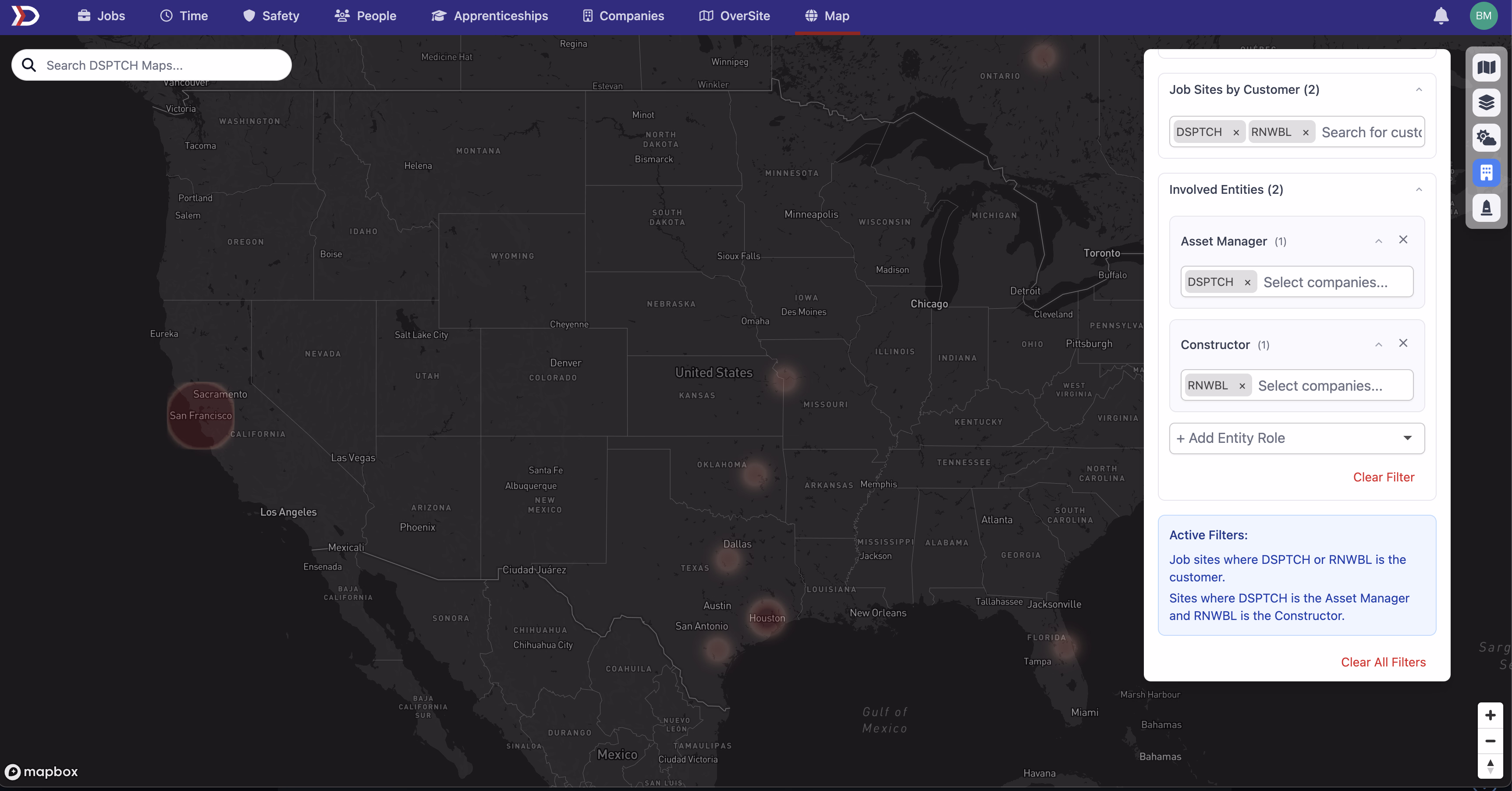Map Sentence Filtering