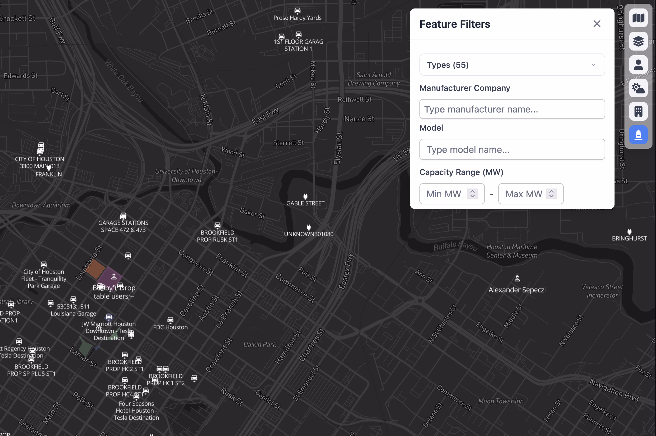 Feature Metadata Filtering