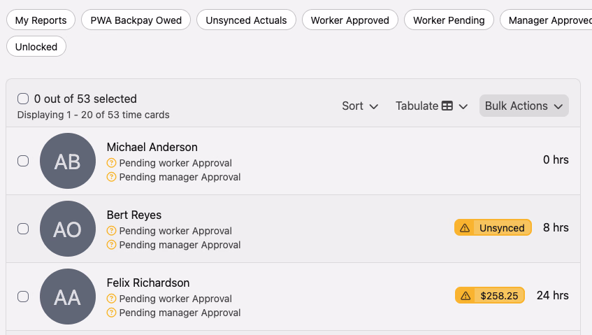 Pay Periods Backpay Display
