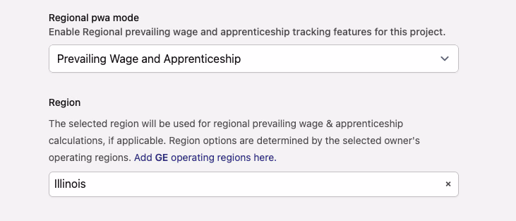 Project Regional PWA Settings